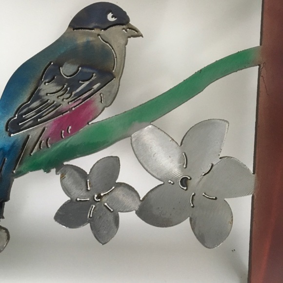 Open Steel Frame Bird Cutout Dogwood Wall Decor - Picture 12 of 16